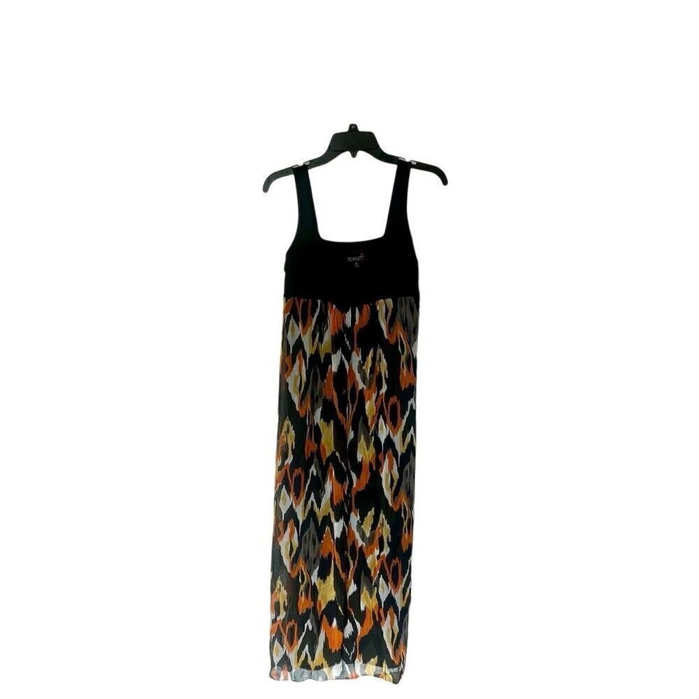 Scarlett Womens Abstract Chevron Lined Maxi Casual Maxi Sun Dress Size 10
